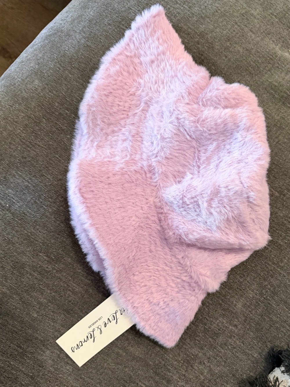 For Love And Lemons Women’s Plush Bucket Hat - Pastel Pink